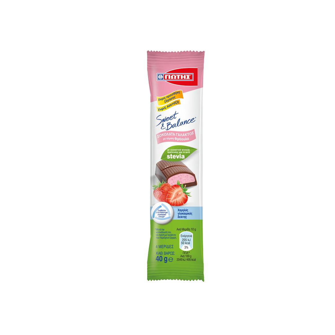 SWEET & BALANCE Γάλ/τος Φράουλα Με Stevia