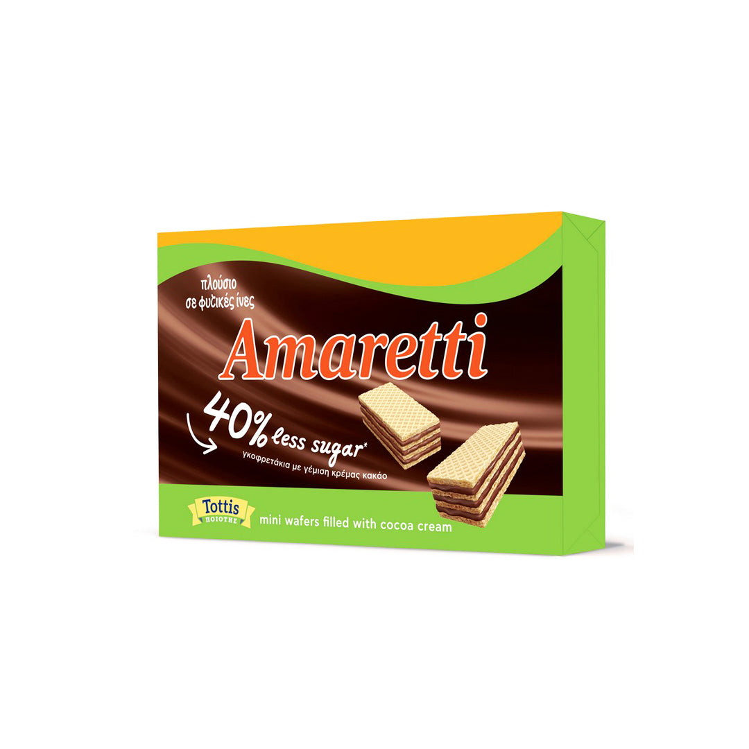 AMARETTI Γκοφρέτα Less Sugar
