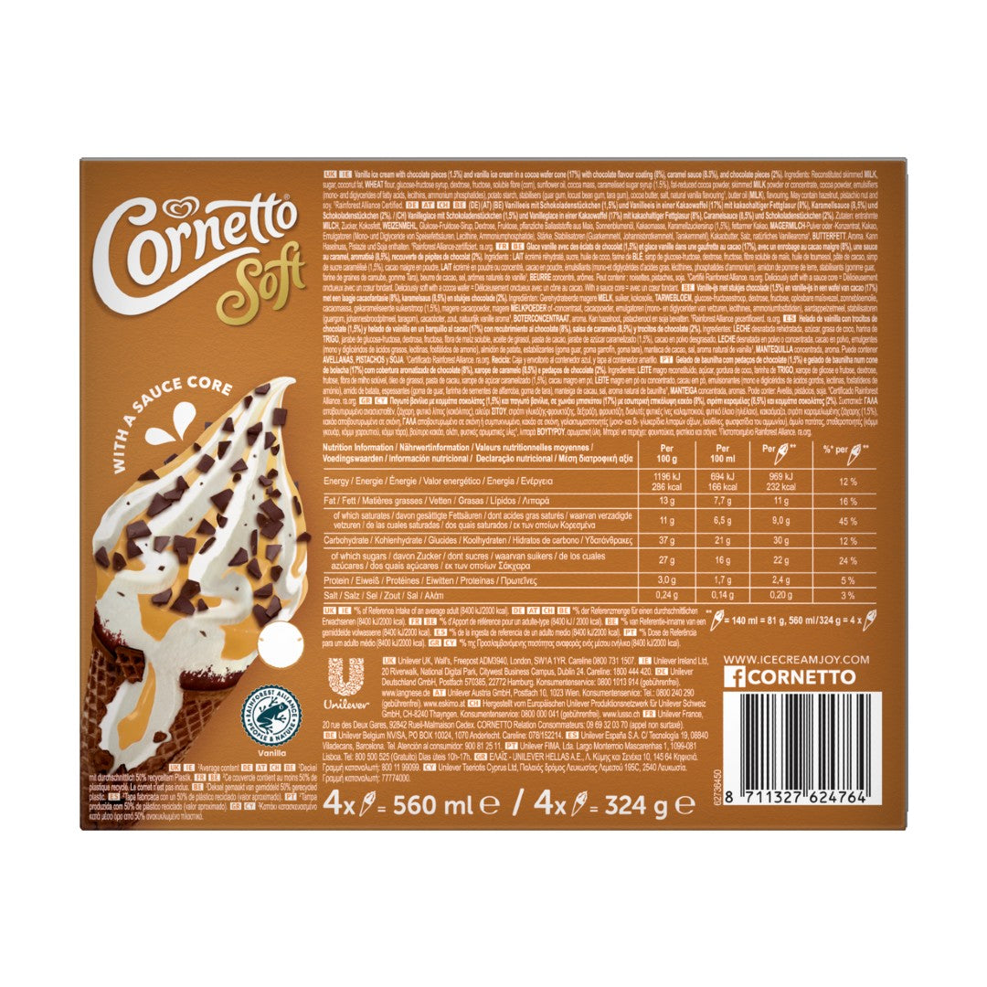CORNETTO Soft Stracciatella & Caramel